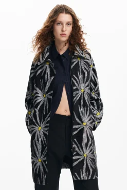 Daisy print coat