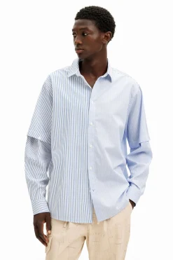 Deconstructed long-sleeve shirt