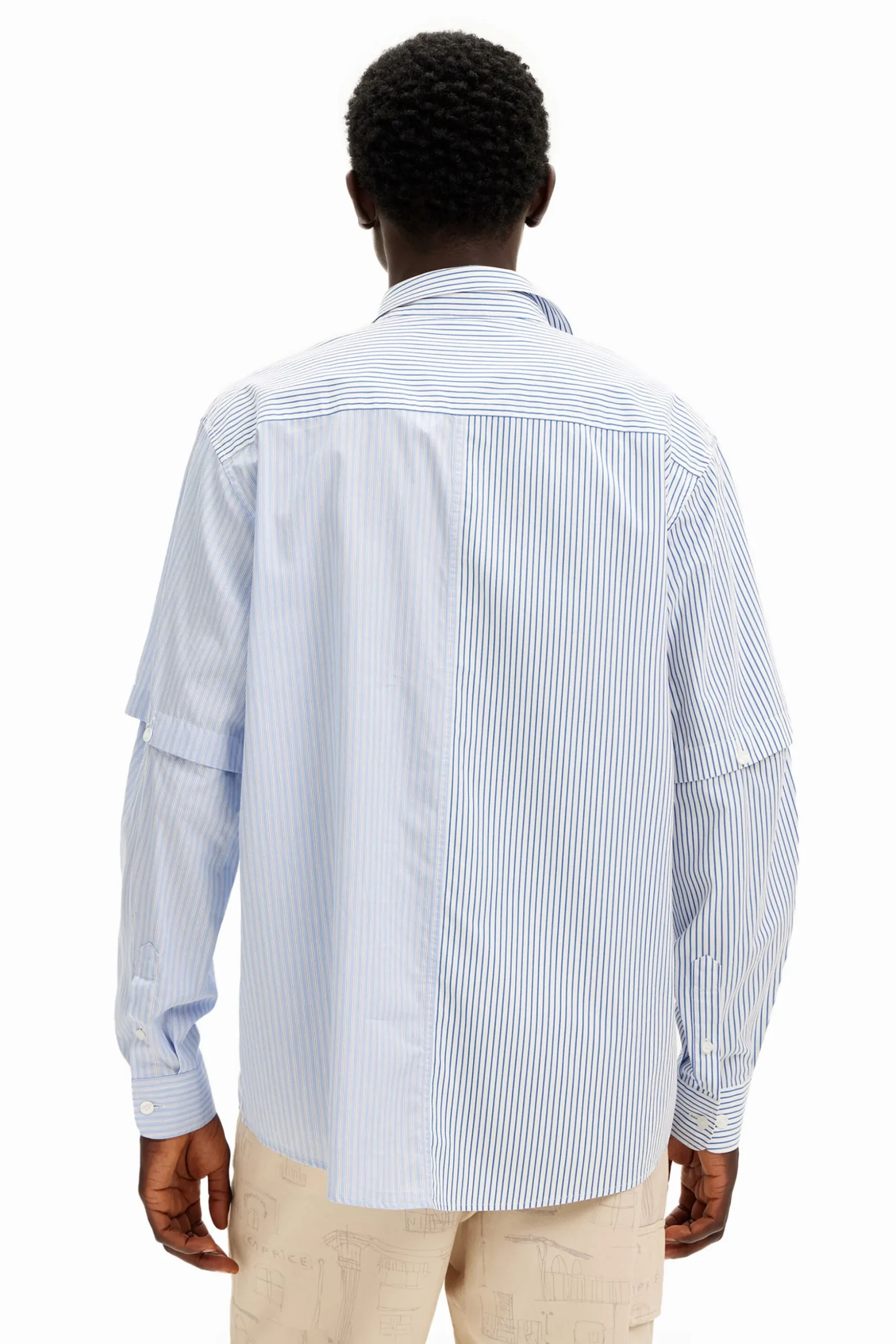 Deconstructed long-sleeve shirt