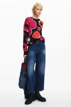 Denim culotte jeans