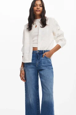Denim culotte jeans