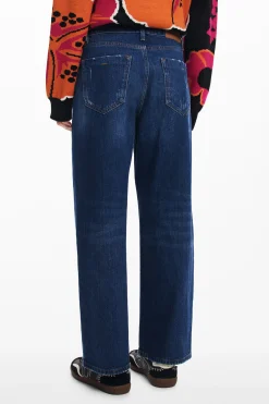 Denim culotte pants