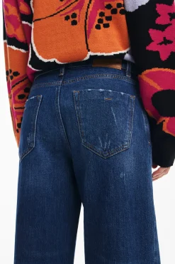 Denim culotte pants