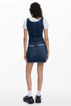 Denim dress belt