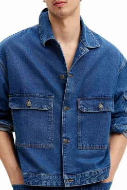 Denim jacket with pockets