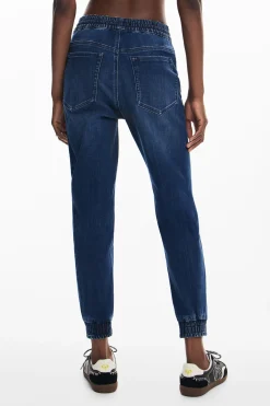 Denim jogger pants