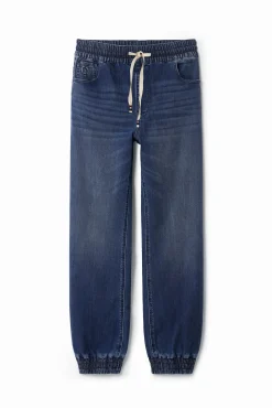 Denim jogger pants