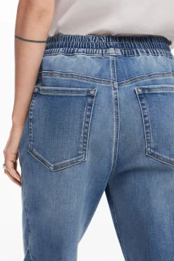 Denim jogger pants