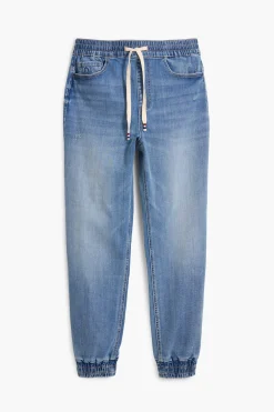 Denim jogger pants