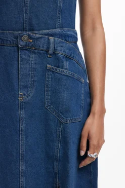 Denim midi dress