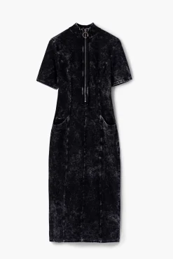 Denim midi dress