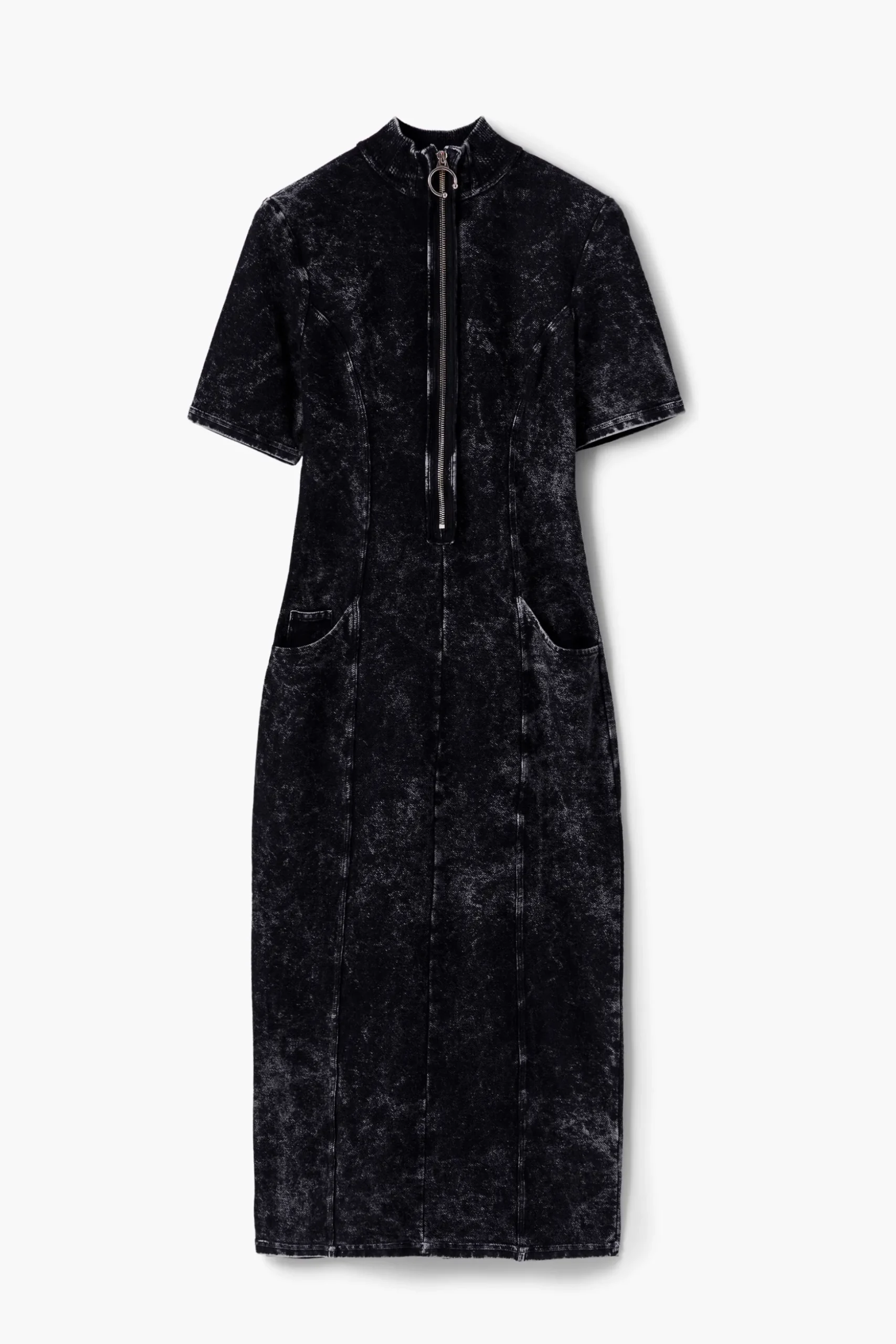 Denim midi dress