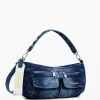 Denim shoulder bag