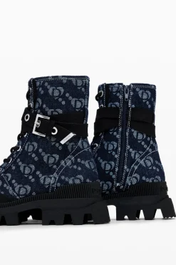 Denim trucker boot