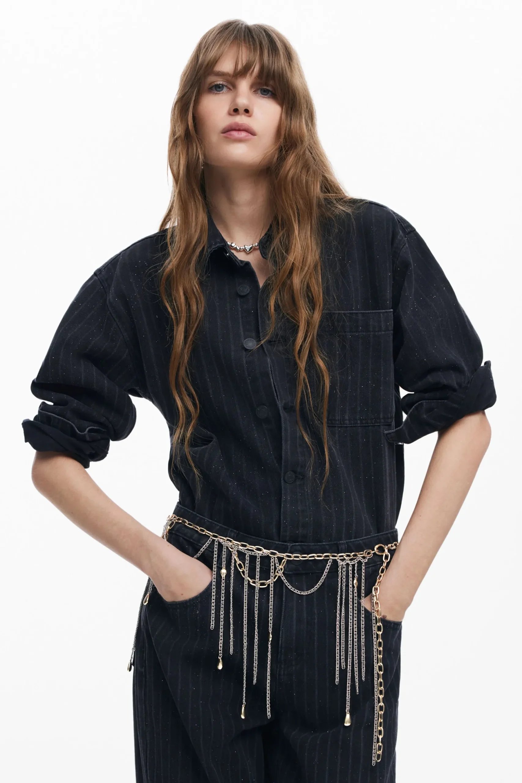 Denim trucker jacket
