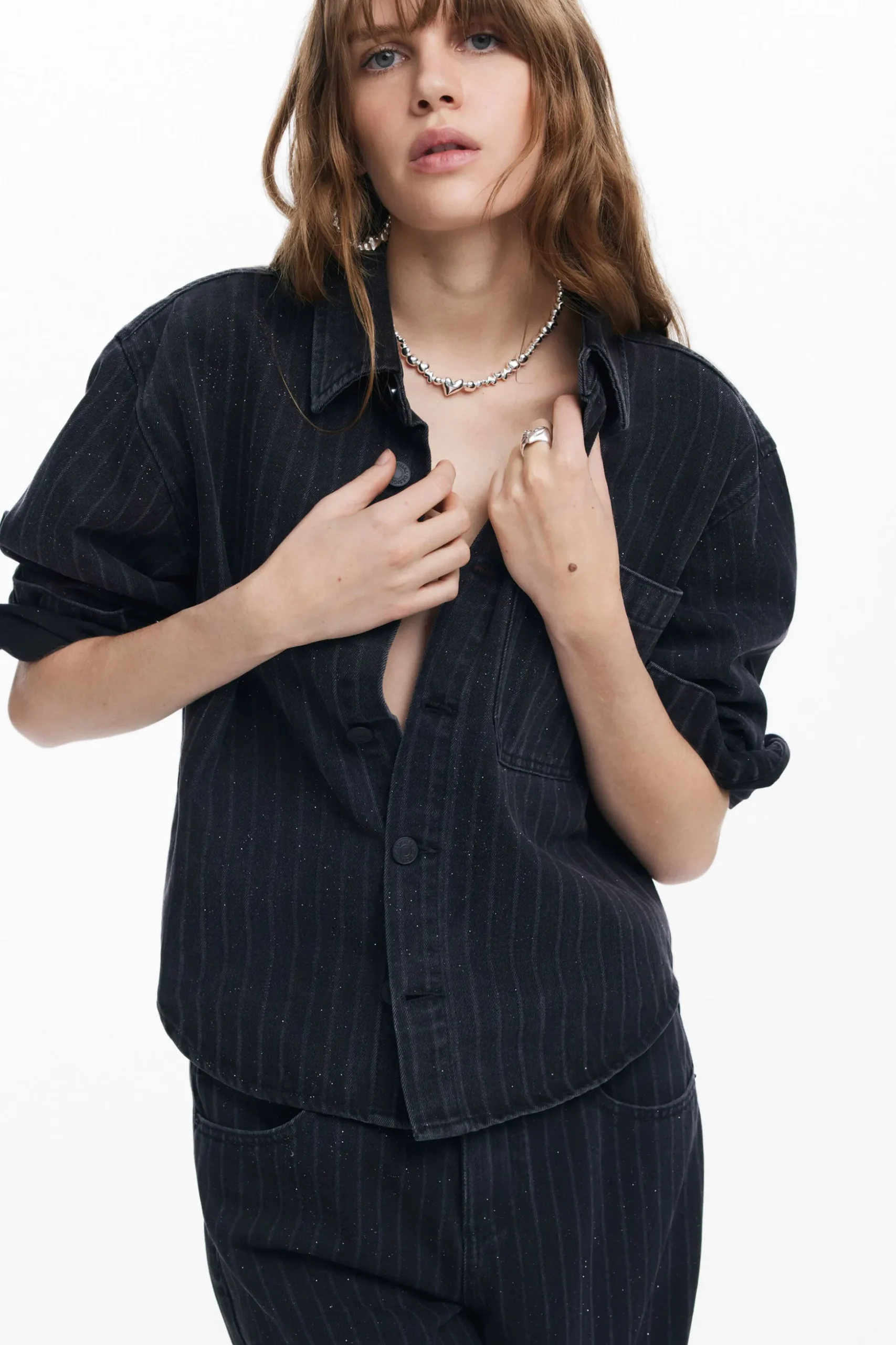 Denim trucker jacket