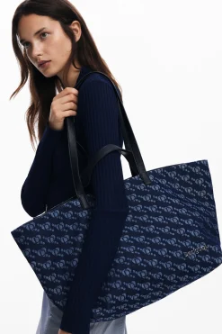 Desigual logo shopper bag