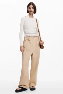 Double neckline T-shirt