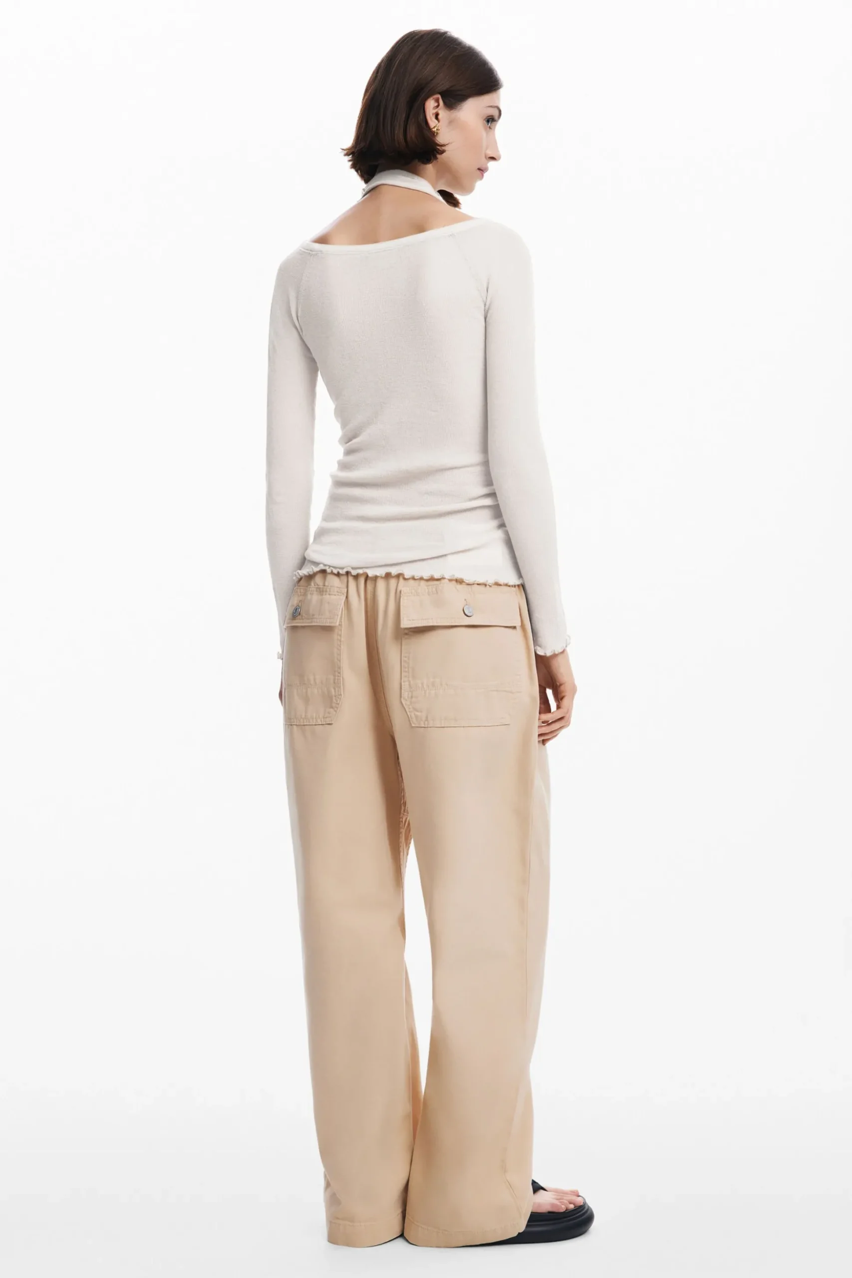 Double neckline T-shirt