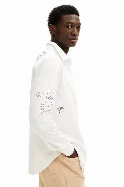 Embroidered details shirt