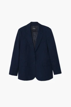 Embroidered floral blazer
