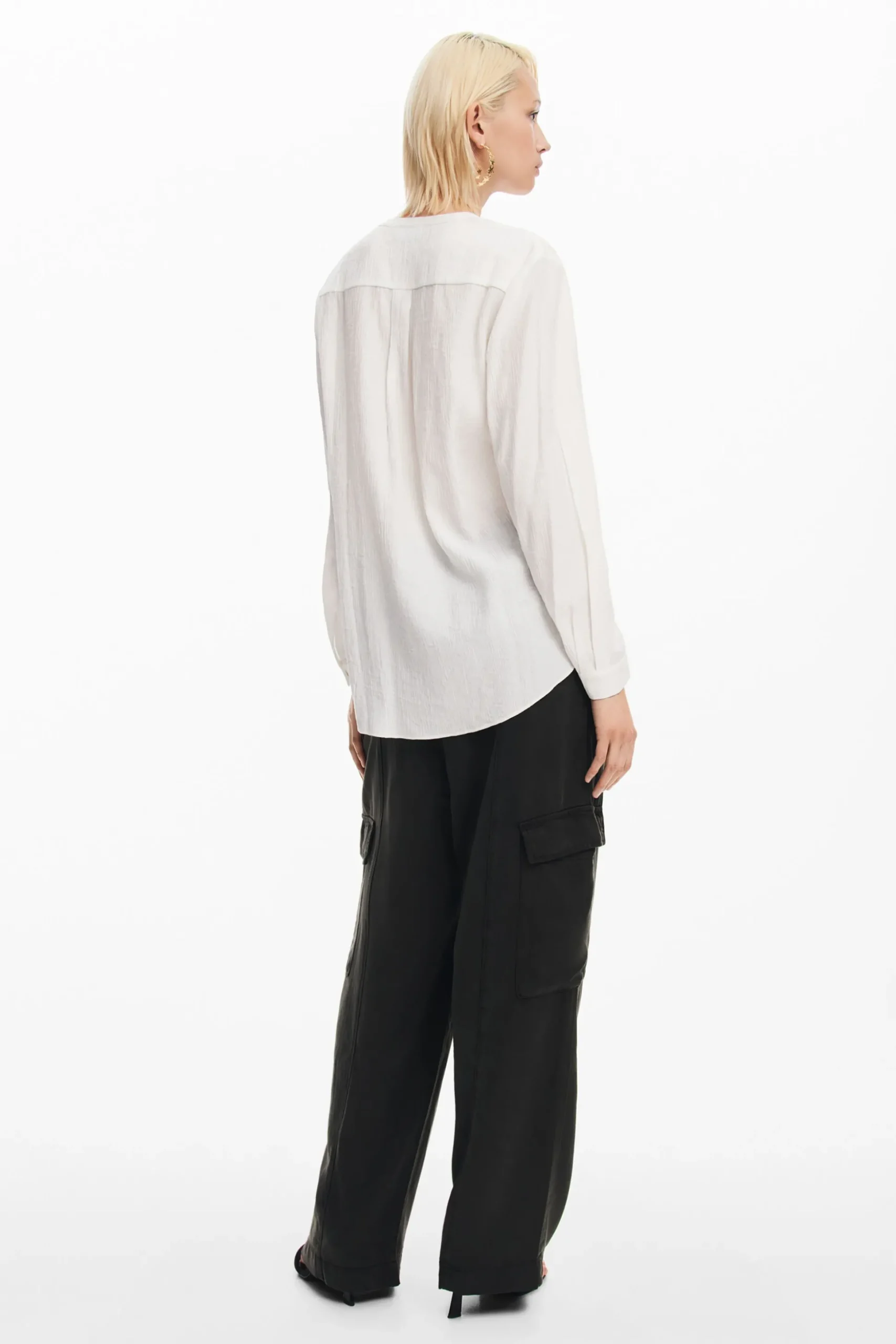 Embroidered flower blouse