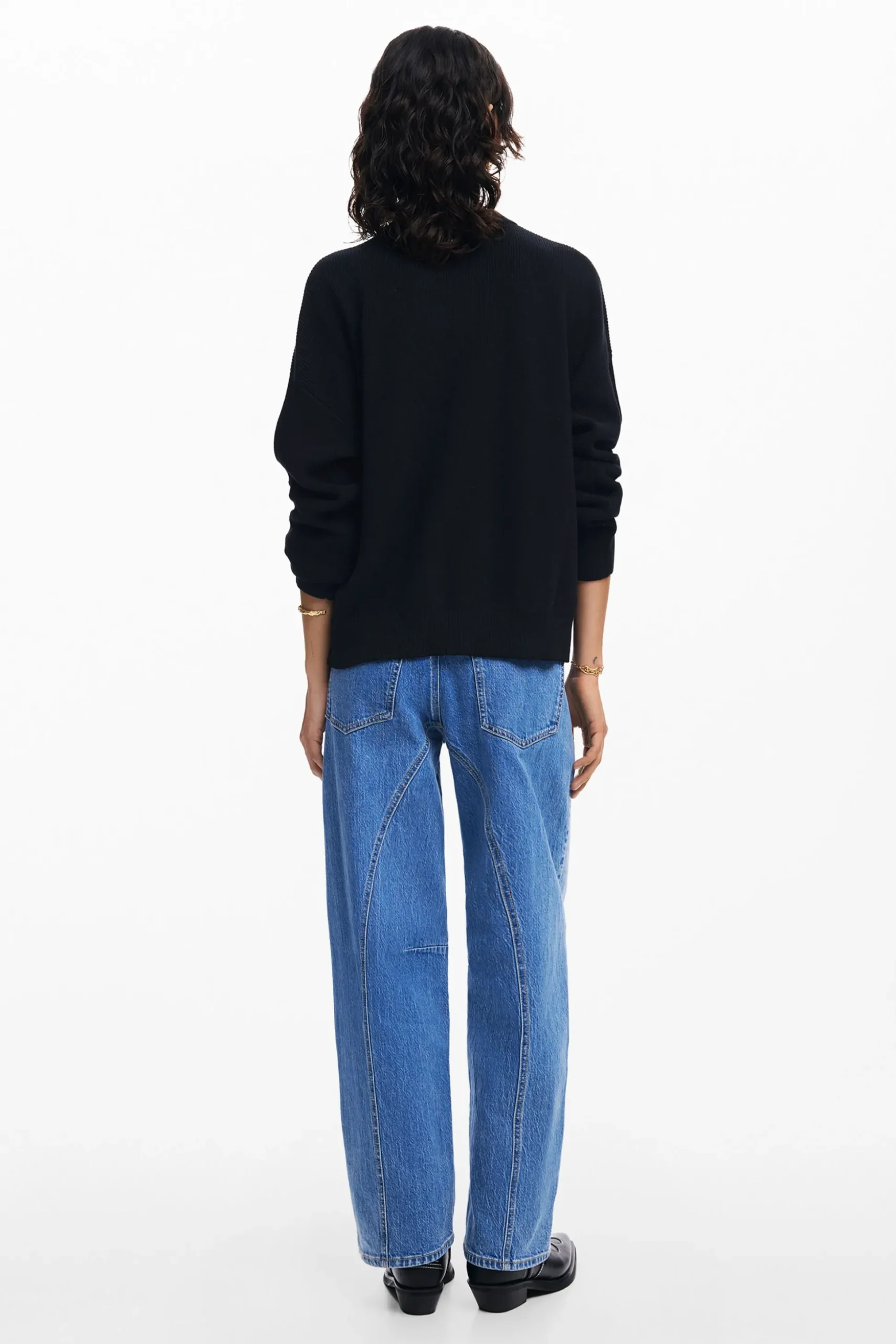 Embroidered flower sweatshirt