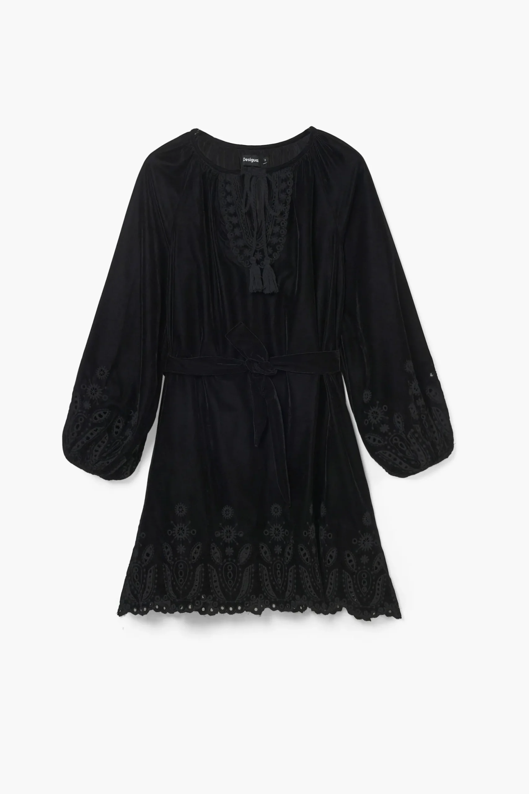 Embroidered mini dress