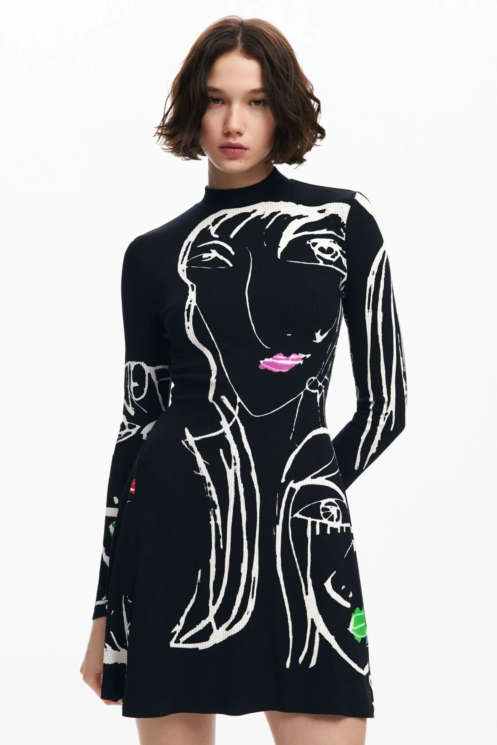 Face print dress