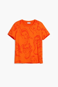 Face print T-shirt