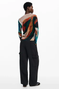 Fine knit Arty faded sweater