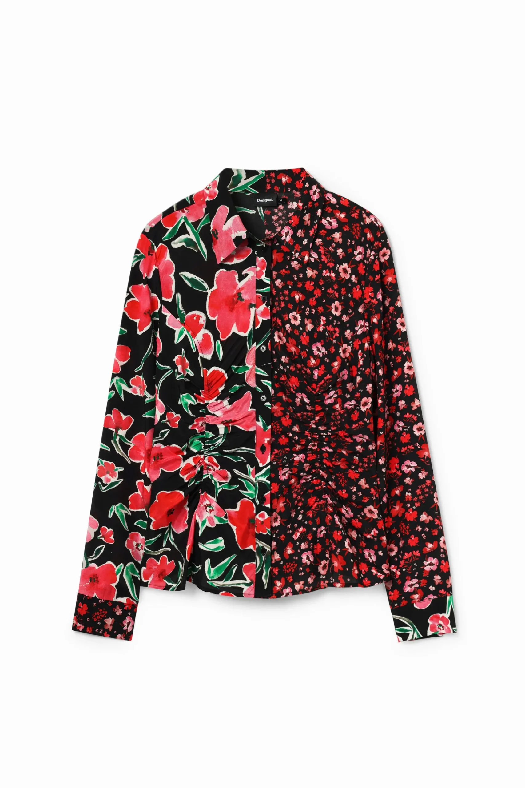 Floral gathered shirt