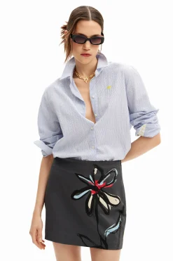 Floral illustration miniskirt