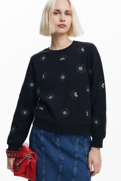 Floral jewel sweatshirt