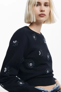 Floral jewel sweatshirt