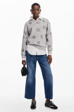 Floral jewel sweatshirt