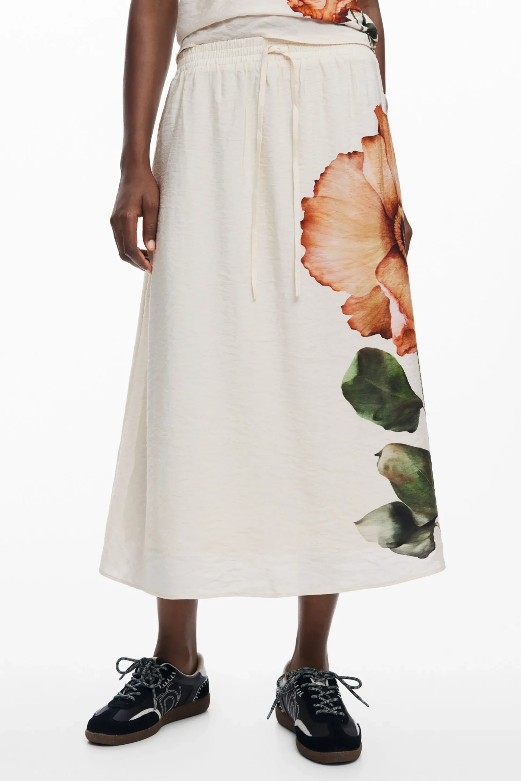 Floral midi skirt