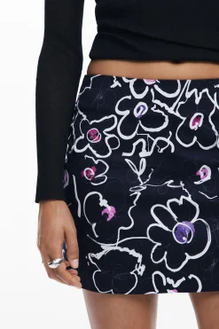 Floral miniskirt