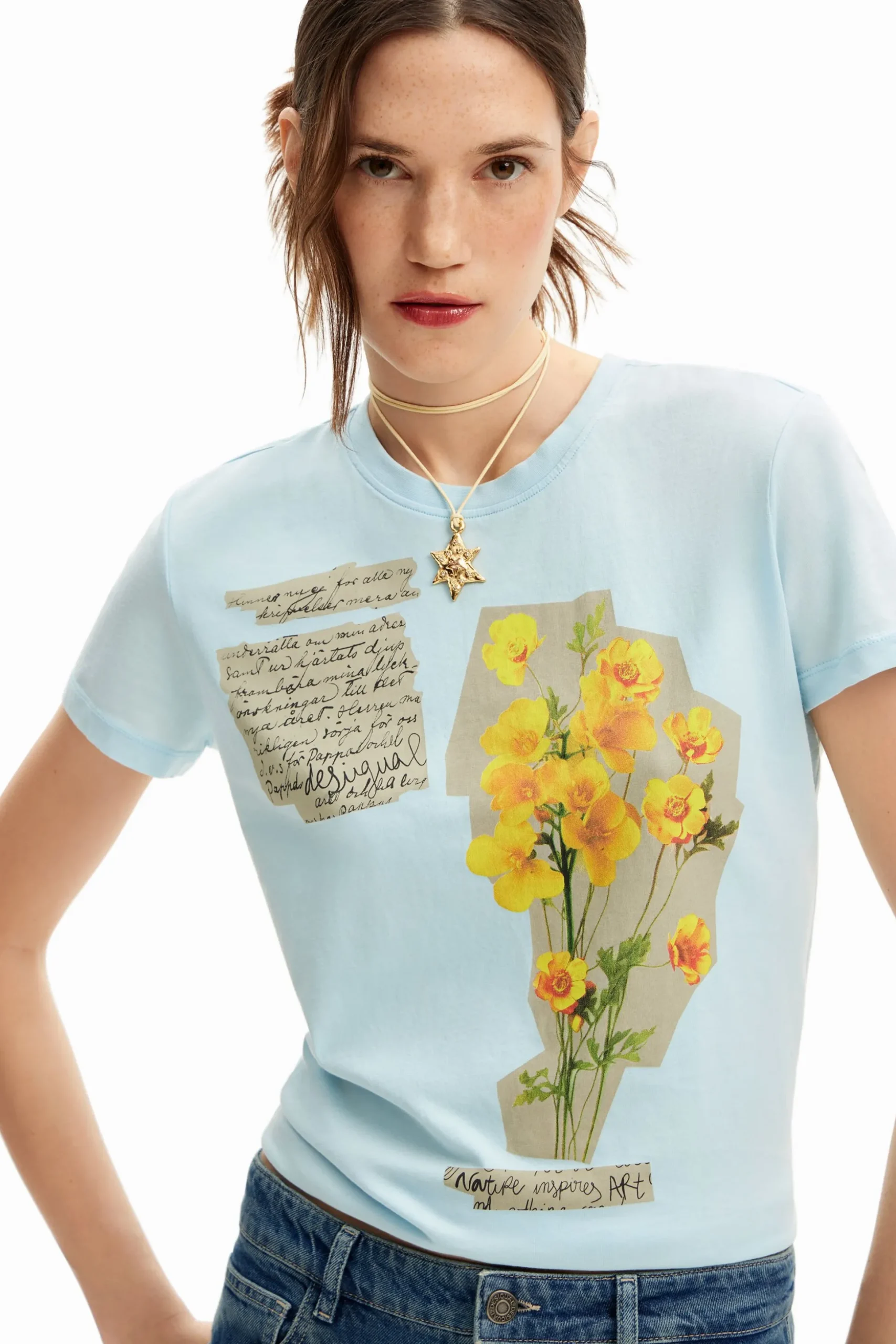 Floral patch T-shirt