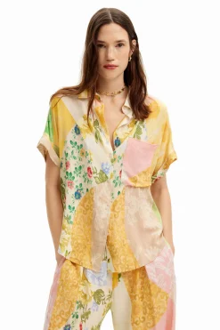 Floral patchwork shirt