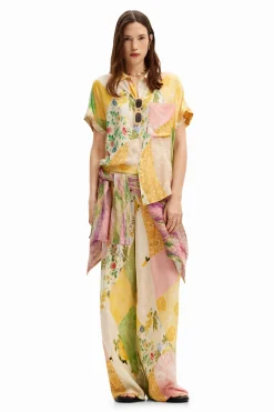 Floral patchwork shirt