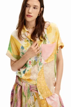 Floral patchwork shirt