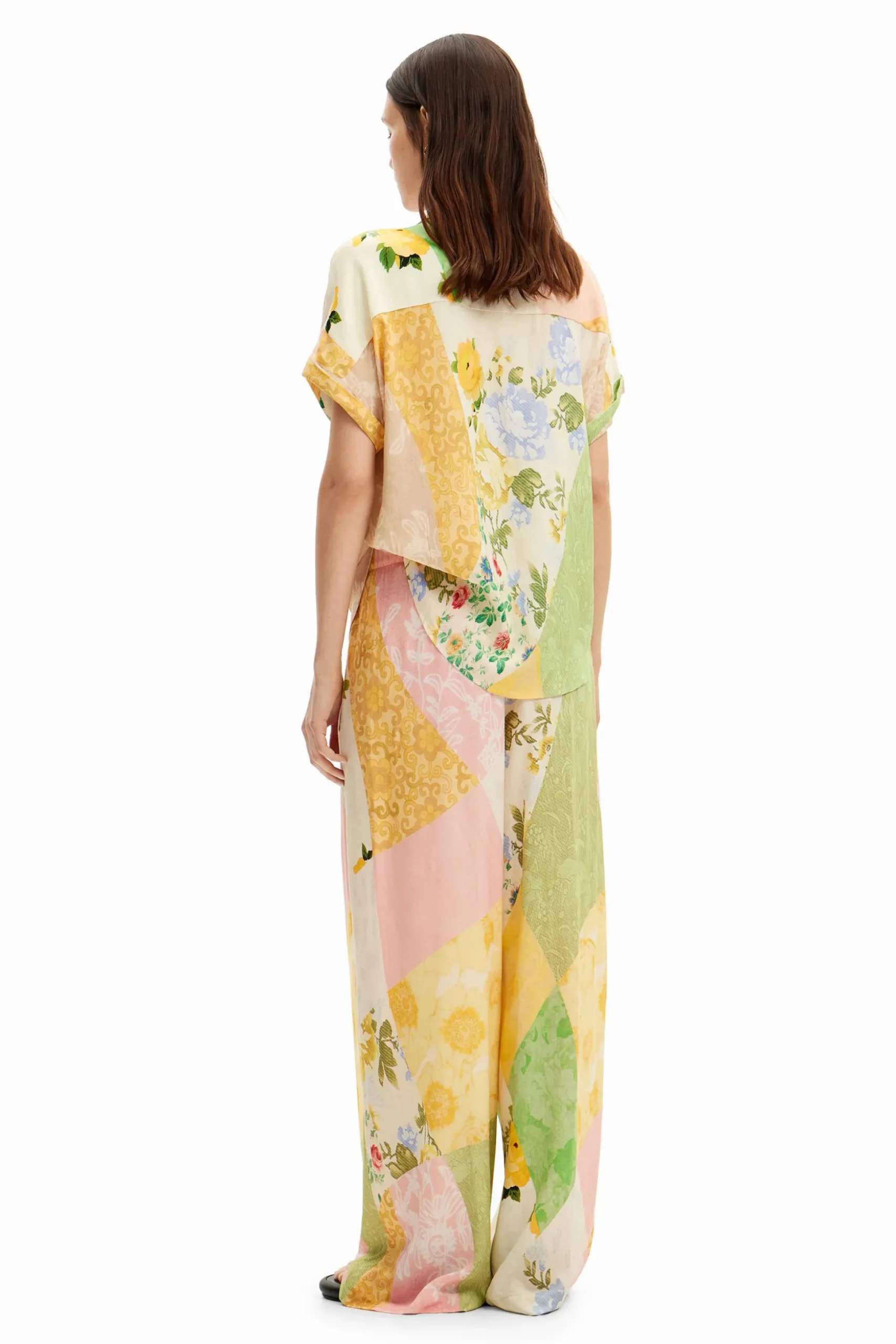 Floral patchwork shirt