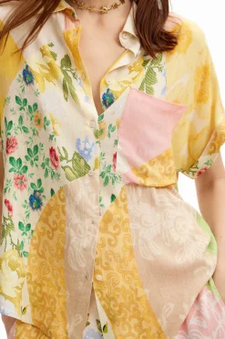 Floral patchwork shirt