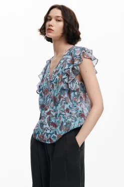 Floral print blouse