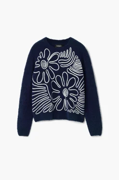 Floral print sweater