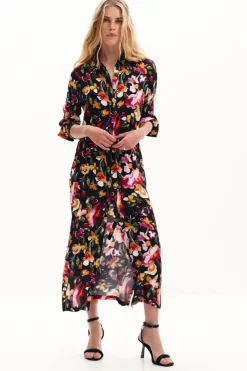 Floral shirt dress