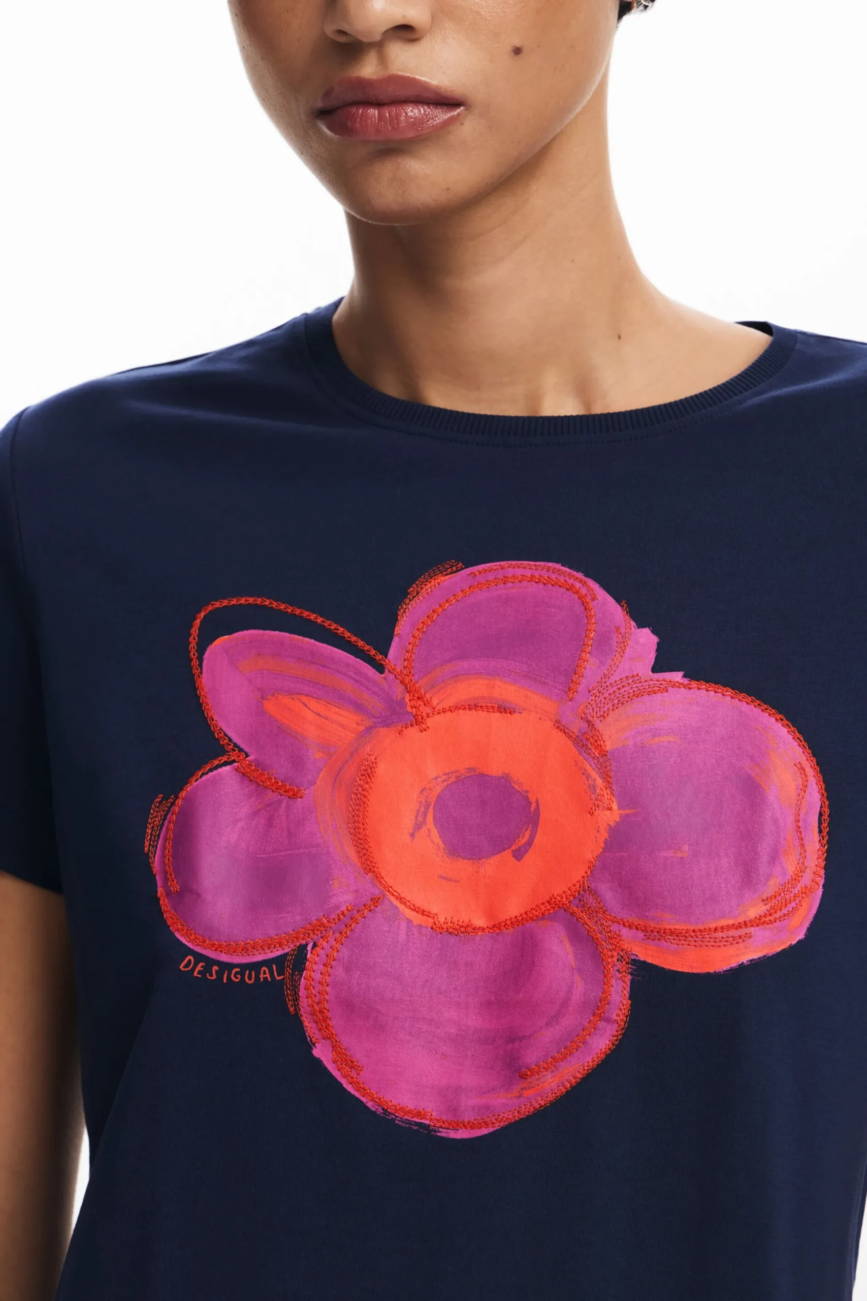 Flower illustration T-shirt