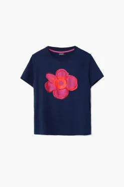 Flower illustration T-shirt