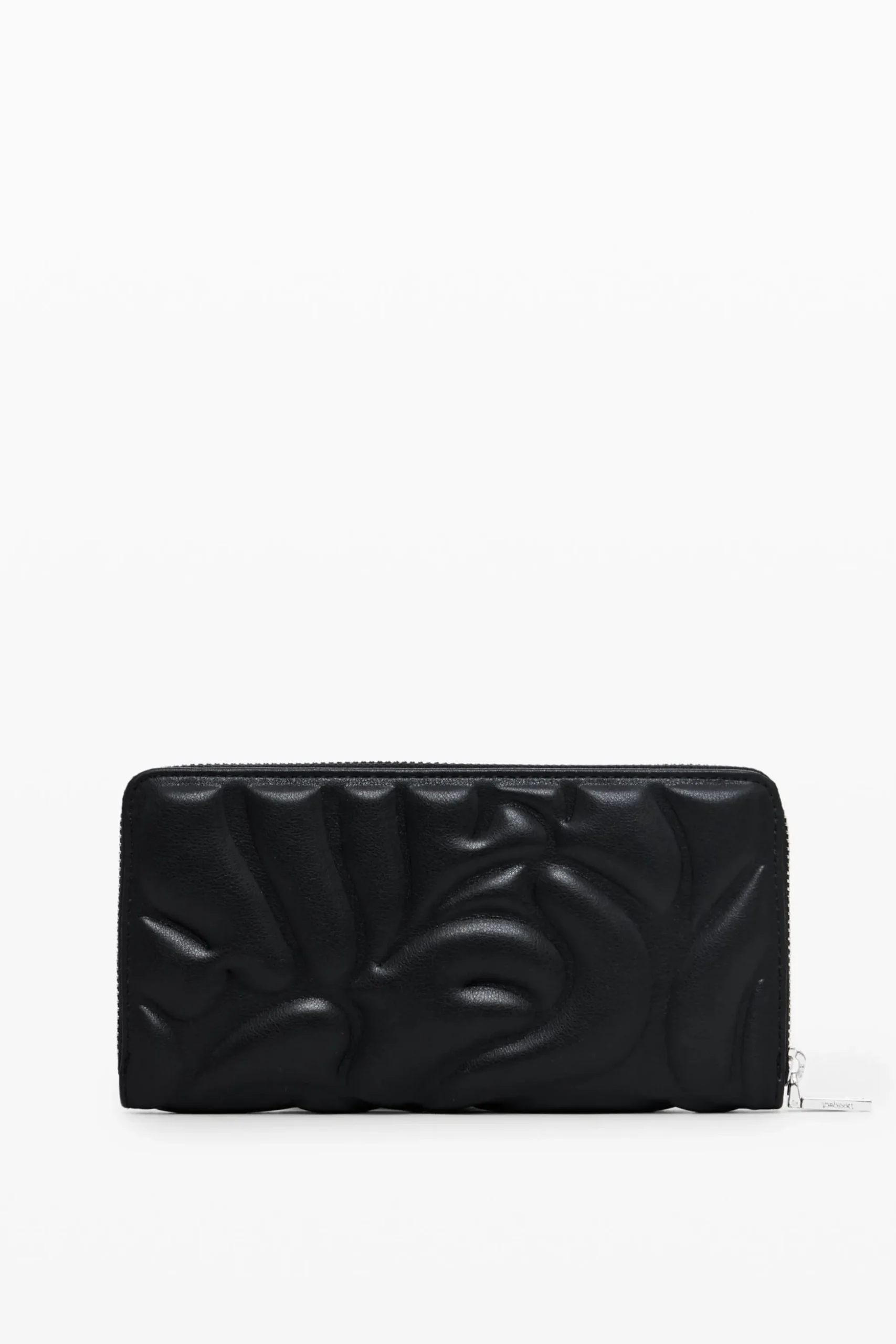 Geometric floral zip wallet